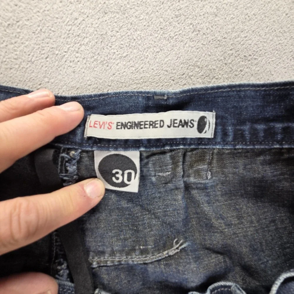 Vintage Levis Engineered Jeans Mens 30x32 Blue Twisted Buckle Back One Pocket